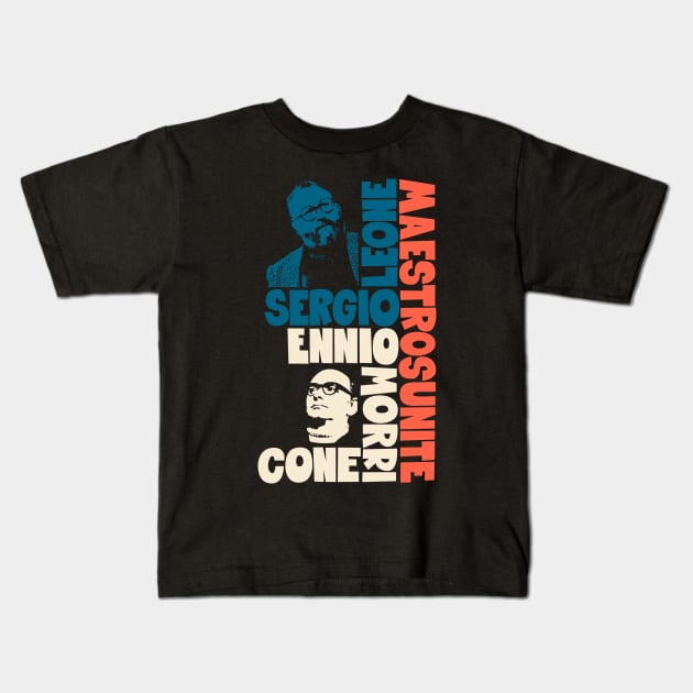 Sergio Leone and Enio Morricone - A Fistful of Dollars, Kids T-Shirt by Boogosh